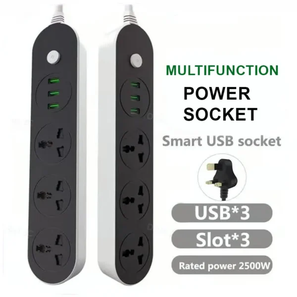 Eldo Power Strip RFK-T56 SP-3W-2MU2A 3 Way USB x 3