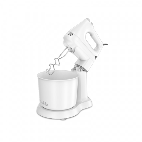 Decakila Hand Mixer 200W 2.5L Plastic Bowl 5 Speed with Turbo