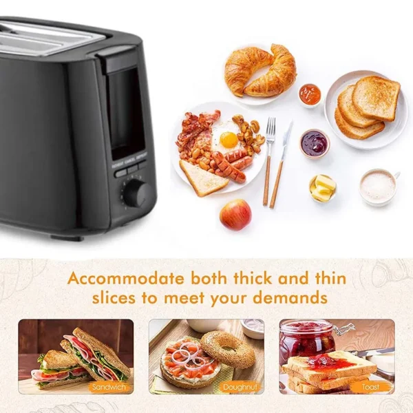 Decakila Toaster Maker 2 Slice 750W Metal 7 Settings