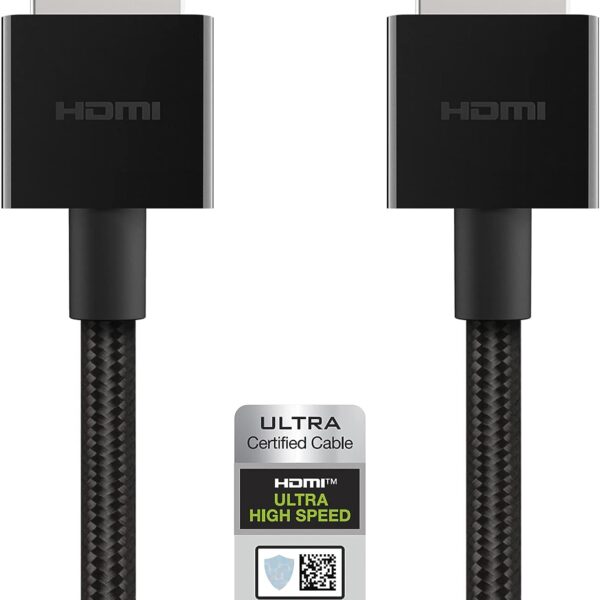 BELKIN Ultra HD High Speed HDMI 2.1 Braided Cable – 6.6ft/2m