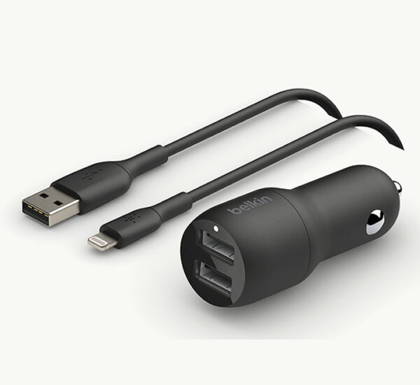BELKIN-DUAL-USB-A-CAR-CHARGER-24WLIGHTNING-TO-USB-A-CABLE
