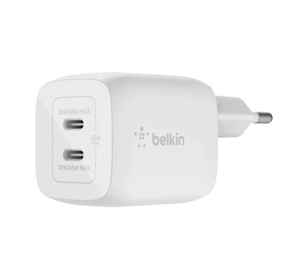 Belkin Dual 45W USB-C PD Gan Fast Charger with PPS 45W