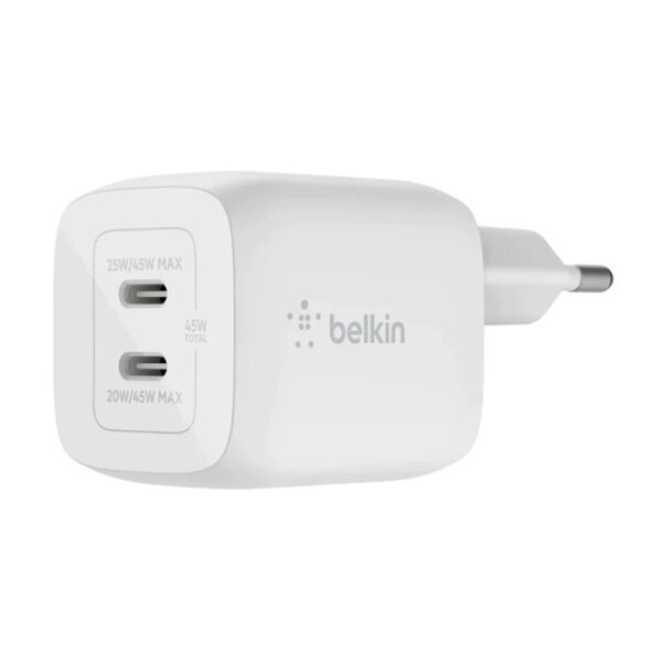 Belkin Dual 45W USB-C PD Gan Fast Charger with PPS 45W