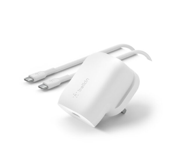 Belkin PD 30W PPS USB-C Wall Charger m/1M PVC USB-C to USB-C Cable