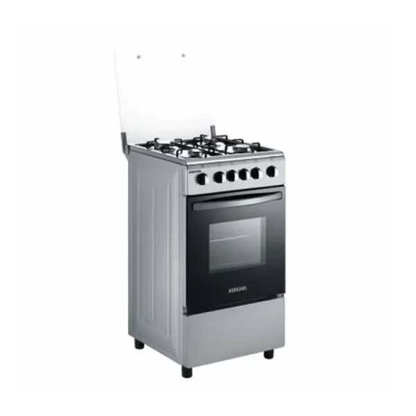 Bruhm Gas Cooker 4 Burner 50 x 50 cm Silver Oven + Grill