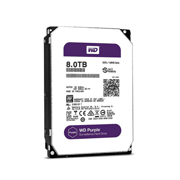 8 TB Western Digital Purple Internal Hard Drive For CCTV