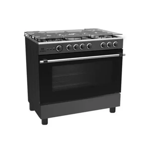 Nasco Gas Cooker 6 Burner Black 80 x 60 cm Grill + Oven