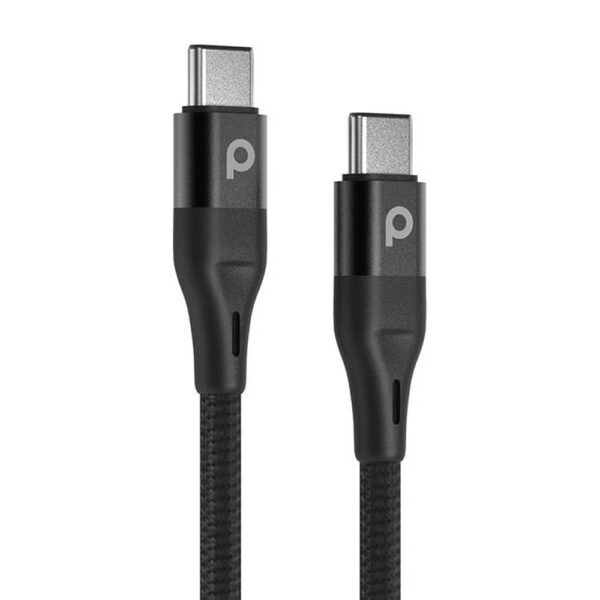 Porodo Aluminum Braided USB-C to USB-C 1.2M | PLUGnPOINT. Porodo Braided Type C to Type C comes with 60W and 1.2m in length. Made Using Tightly Knit Fabric, Tested to Withstand Up to 15,000+ Bends. Ability To Charge and Power All USB-C Devices.