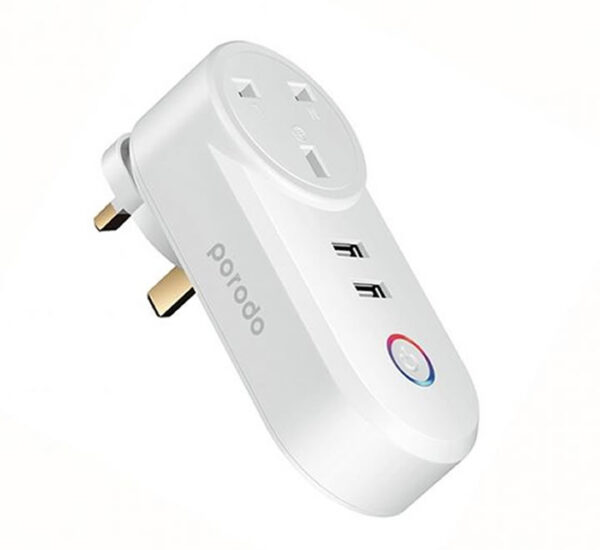 Porodo Lifestyle Dual USB-Port Smart Wifi Plug UK 16A