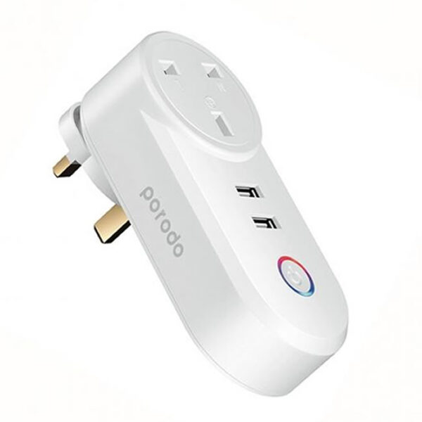 Porodo Lifestyle Dual USB-Port Smart Wifi Plug UK 16A