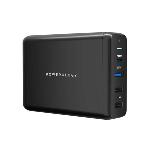 Powerology 4-Port Quick Charge Power Terminal PD 75W – Black