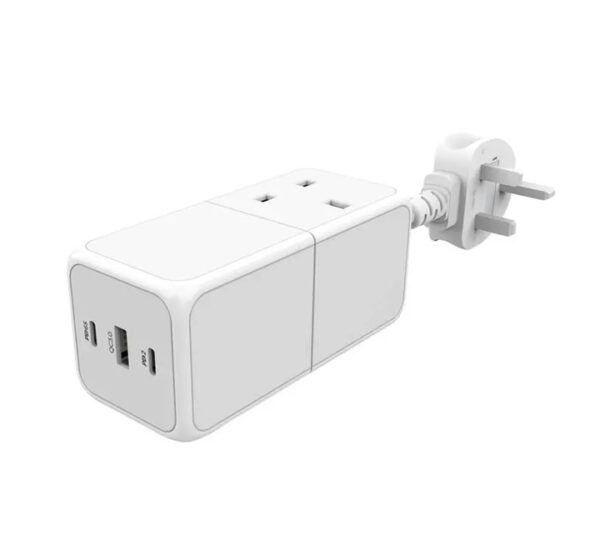 Powerology 65W GaN USB Power Strip – White