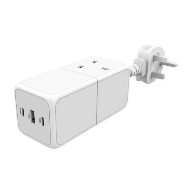 Powerology 65W GaN USB Power Strip – White