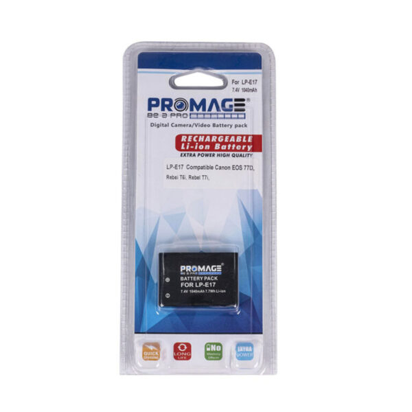 Promage Battery For Canon LPE17 plus Charger
