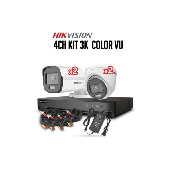 Hikvision 4 Channel Kit 2MP ColorVu
